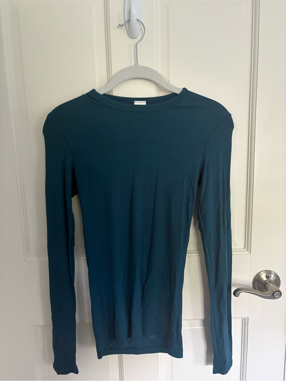 SET Long Sleeve Teal Ribbed Top